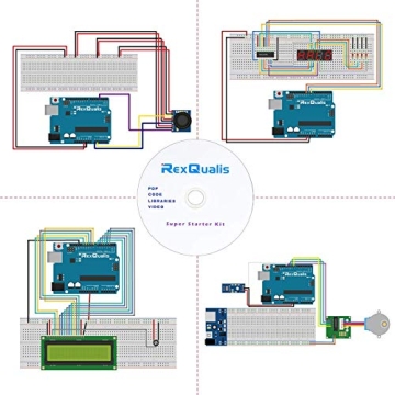 REXQualis Arduino Starter Kit with LCD and Power Adapter