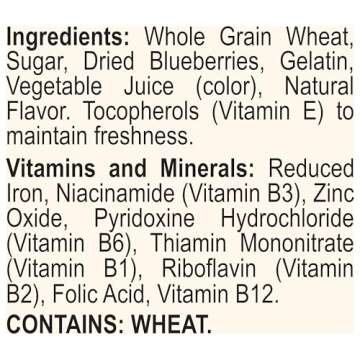 Mom's Best Blueberry Wheatfuls Shredded Wheat Cereal, Made with Whole Grain, No Artificial Flavors or Preservatives, 22 OZ Box