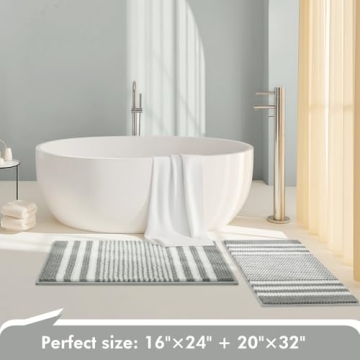 Starryle Soft Chenille Bathroom Rugs Set for All Spaces