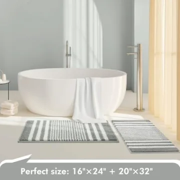 Starryle Soft Chenille Bathroom Rugs Set for All Spaces