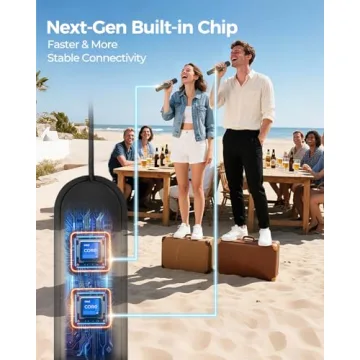 Dynamic Wireless Microphones with Adjustable Volume and RGB Lighting