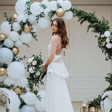 CUTEUP White Balloons Garland Kit - 120 Premium Balloons