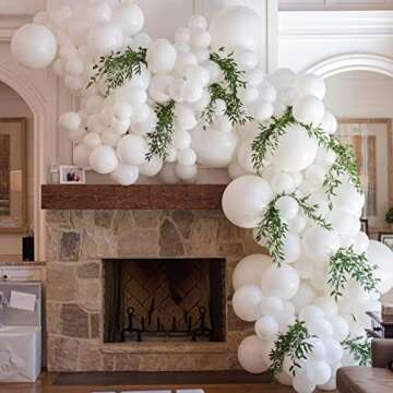 CUTEUP White Balloons Garland Kit - 120 Premium Balloons
