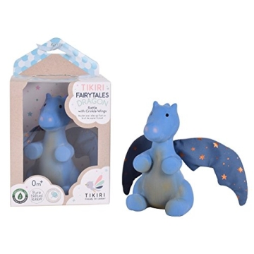 Tikiri Midnight Dragon Rattle - Safe Natural Rubber Toy
