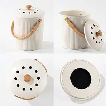 LALASTAR 1 Gallon Stylish Kitchen Compost Bin