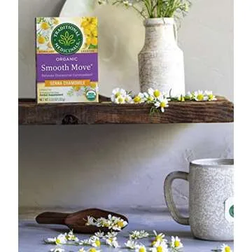 Organic Smooth Move Senna Chamomile Tea for Digestion