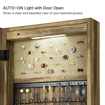 SRIWATANA Jewelry Armoire Cabinet with Full Length Mirror