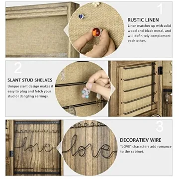 SRIWATANA Jewelry Armoire Cabinet with Full Length Mirror