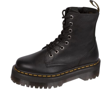 Dr. Martens Unisex Jadon III Black Pisa Leather Platform Boots - Comfort Reinvented