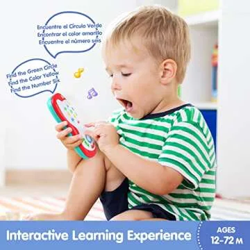 PLAY Baby Controller Toy - Bilingual Spanish & English Learning Toys, Pretend Video Game Controller & TV Remote Combo with Music and Light, Christmas Birthday Gift for Infants Toddlers 12+ Months