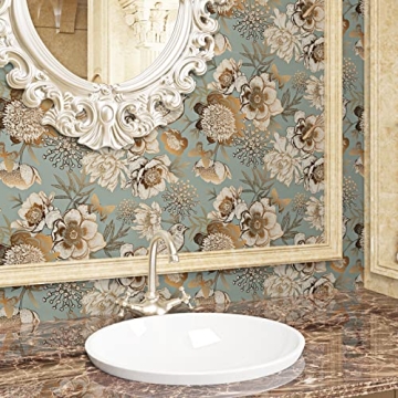 Vintage Gold Floral Wallpaper for Stylish Home Decor