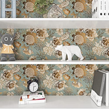 Vintage Gold Floral Wallpaper for Stylish Home Decor