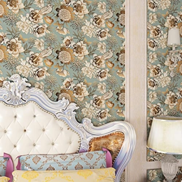 Vintage Gold Floral Wallpaper for Stylish Home Decor