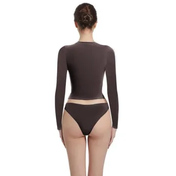 Abonlen Long Sleeve Shirts - Women's Fitted Y2K Tees