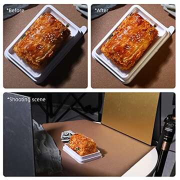 Soonpho 2 Pcs Photography Cardboard Reflector - Silver, Gold, White, Black