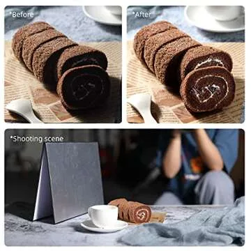 Soonpho 2 Pcs Photography Cardboard Reflector - Silver, Gold, White, Black