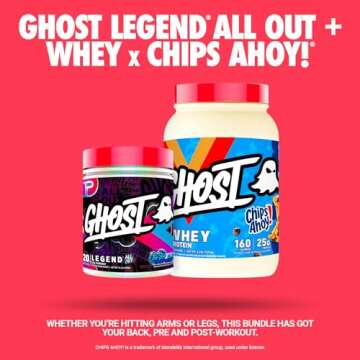 GHOST Bundles – Whey Protein Powder (Chips Ahoy!) & Legend All Out Pre-Workout (Blue Raspberry)