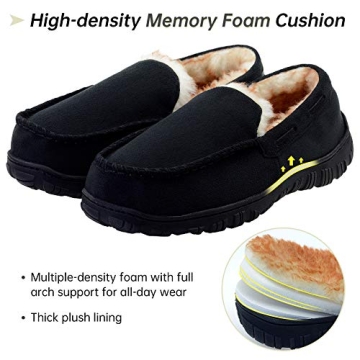 Warm & Breathable Vonair Men's Moccasin Slippers