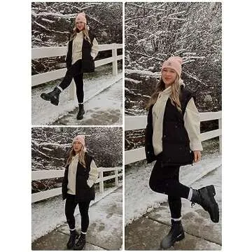 Stylish Huaqiao Women's Quilted Puffer Vest for Winter