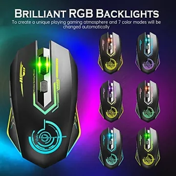 UHURU Wireless Gaming Mouse with 10000 DPI and RGB
