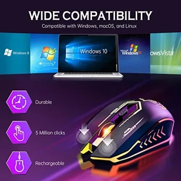 UHURU Wireless Gaming Mouse with 10000 DPI and RGB
