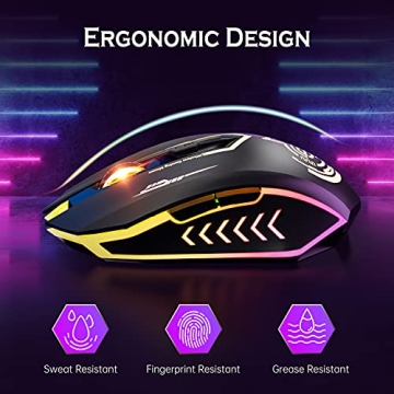 UHURU Wireless Gaming Mouse with 10000 DPI and RGB