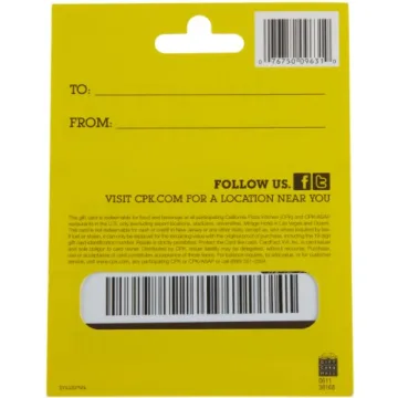 California Pizza Kitchen Gift Card for Food Lovers