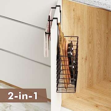 Over the Cabinet Cutting Board Organizer for Kitchen