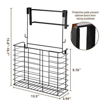 Over the Cabinet Cutting Board Organizer for Kitchen