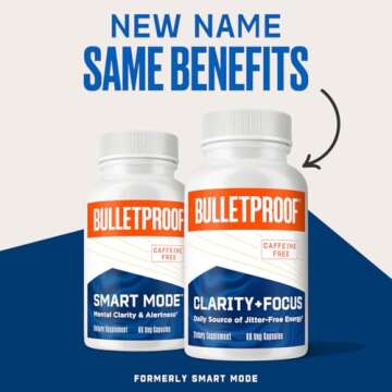 Bulletproof Clarity & Focus Capsules, 60 Count - Boost Mental Clarity and Alertness, Non-Caffeinated...