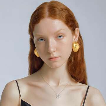 Stylish FILMOON Golden Seashell Earrings for Women