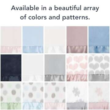 Little Giraffe Baby Blanket - Luxe Soft Blanket with Satin Trim - Baby Stroller Blanket - Newborn Baby Essentials & Baby Gifts - 29x35" - White