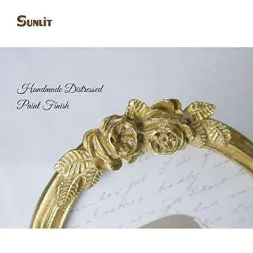 Sunlit Vintage Picture Frame 4x6 Inch Elegant Gold Display