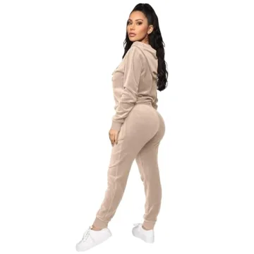 BOGURST Velour Tracksuit Set for Women - Stylish Comfort