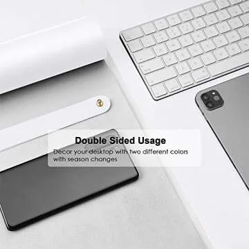 Desk Pad Protector Office Desk Mat, BUBM Waterproof PU Leather Desk Writing Mat Laptop Large Mouse Pad Desk Blotters Desk Decor for Office Home, 35.4" x 17" White