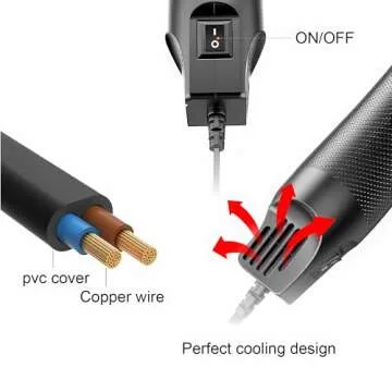 Heat Gun for crafts, 6.6ft Cable 300W 110V Portable Hot Air Gun for DIY Craft Embossing, Shrink Wrapping PVC, Drying Paint, Clay, Rubber Stamp, Multi Function Hand-hold Heat Tools