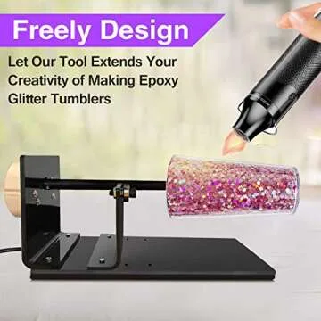 Heat Gun for crafts, 6.6ft Cable 300W 110V Portable Hot Air Gun for DIY Craft Embossing, Shrink Wrapping PVC, Drying Paint, Clay, Rubber Stamp, Multi Function Hand-hold Heat Tools