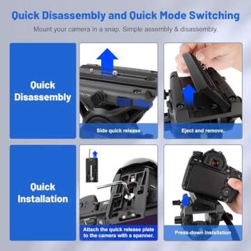 Video Tripod, COMAN 74" Professional Heavy Duty Camera Tripods with Quick Release Plate and 360° Fluid Head, Tall Travel Tripod Stand for DSLR, Camcorder, Aluminum Twin Tube Leg, Max Load:17.6lbs/8Kg