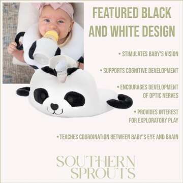 Self Feeding Baby Bottle Holder Cushion - Adjustable Hands Free Bottle Propper for Baby Boy & Girl- ...