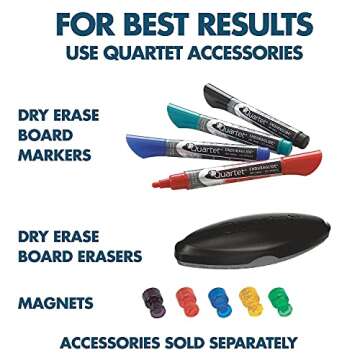 Quartet Magnetic Dry Erase White Board – Durable & Stain-Free
