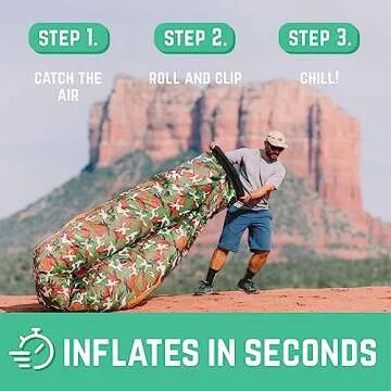 Chillbo Shwaggins Inflatable Couch – Cool Inflatable Lounger Easy Setup is Perfect for Beach Gear, Camping Fun and Festival Accessories.