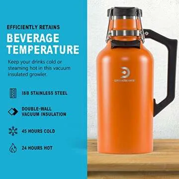 DrinkTanks 64 oz Insulated Craft Growler - Ultimate Beverage Solution