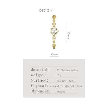 BESTKANG Luxury Ladies Hollow Four Leaf Grass Bracelet Chain Watches Waterproof Fashion Dress Quartz Watch, Gold, ZSB1676