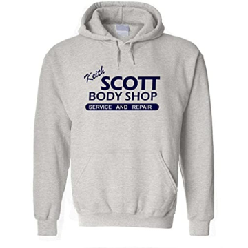 The Goozler KEITH SCOTT BODY SHOP - tree hill ravens Pullover Hoodie, XL, Ash