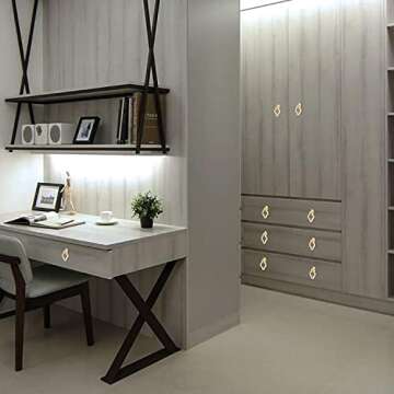 6pcs Elegant Gold Clover Knobs - Perfect for Home Decor & Style