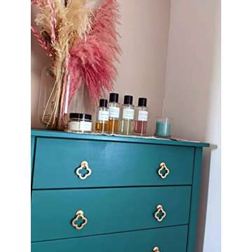 Elegant Gold Clover Knobs for Furniture - 6pcs Set