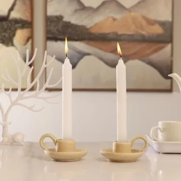 Cabilock Ceramic Candle Holder Set Elegant Home Decor