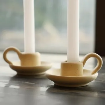 Cabilock Ceramic Candle Holder Set Elegant Home Decor