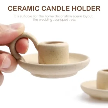 Cabilock Ceramic Candle Holder Set Elegant Home Decor