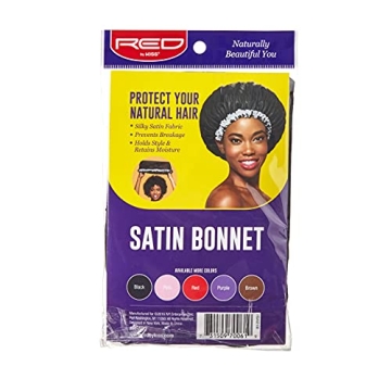Red by Kiss Satin Bonnet Black Perfect for Hair Care